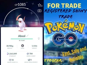 Pokemon SHINY COSTUME ABSOL Trade✓Must have any shiny Absol registered - Picture 1 of 3