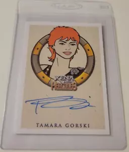 TAMARA GORSKI 2005 HERCULES & XENA animierte Morrigan AUTOGRAMM JAGDKARTE Auto - Bild 1 von 5