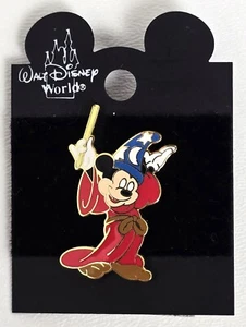 Walt Disney World Pin Fantasia Sorcerer Mickey Mouse w/ Wand 2000 Vintage - Picture 1 of 3