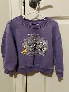 Disney Purple Sweatshirt 100 Years of Wonder Size 4 - Picture 1 of 3