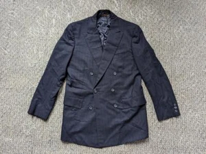 vintage USA made BROOKS BROTHERS double breasted 42R blazer SLIM FIT flannel - Picture 1 of 9