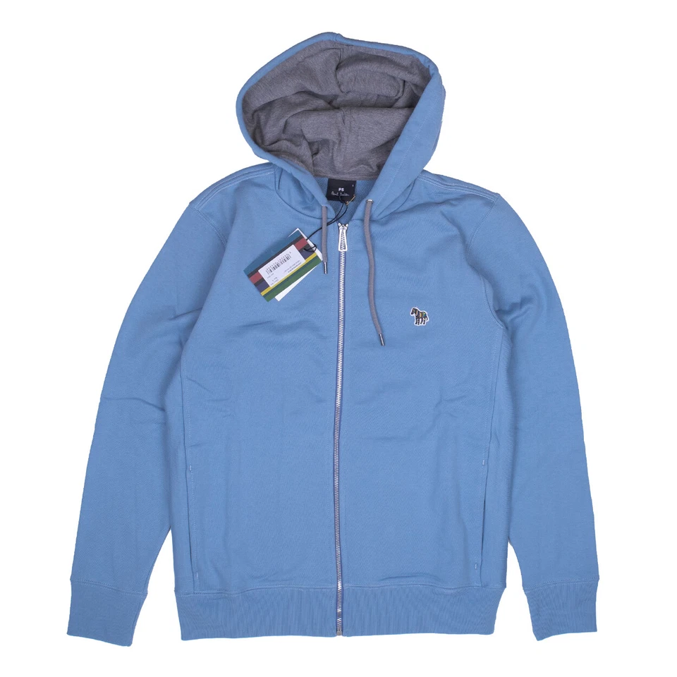 Sudadera con capucha con capucha azul claro con insignia de cebra Paul Smith para hombre insignia de cebra Foto 1 de 1