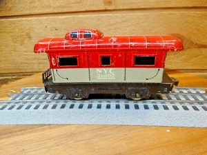 Marx O27 Metal NYC 2-Axle 20102 Red, Black & Gray Cupula Model Railroad Caboose - Picture 1 of 7