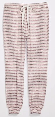 Pijama Leggings Pantalones AnnTaylor LOFT Puños Rayas Talla X-Pequeña Ruibarbo Brillante Foto 1 de 4