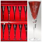 WATERFORD Crystal 12 Days of Christmas Flutes Set Crimson RED Glasses 1-12 Box