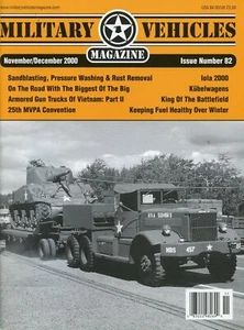 Military Vehicles Magazine Nov/Dec 2000 Issue 82 Sandblast,Pressure Washing - Imagen 1 de 2
