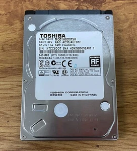 TOSHIBA MQ01ABD075H 750GB 5400RPM SATA 2.5" Internal Laptop Hard Drive *TESTED* - Picture 1 of 6