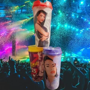 Selena Stripes Becher Travel Cup Limited Edition Fiesta De La Flor 3 Stück Neu - Bild 1 von 20