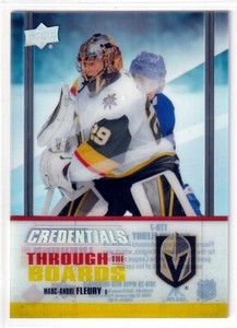 2019-20 Upper Deck Credentials Through the Boards #TTB7 Marc-Andre Fleury