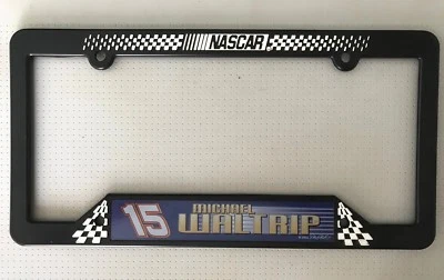 Marco de matrícula de plástico Michael Waltrip #15 12"x 6" nuevo Nascar Foto 1 de 2