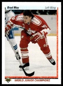 1990-91 Upper Deck BRAD MAY #455 Canada WJC RC - FREE Ship!