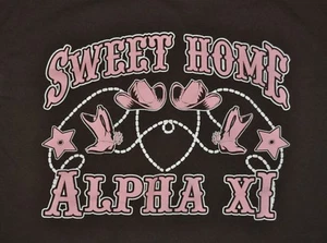 t-shirt small alpha xi delta sorority 2005 sweet home 19 inches pit to pit - Picture 1 of 5