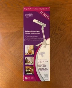 Ott-Lite Universal Craft Lampe mit Clip & Ständer Leuchtstofflampe 11" hoch Schreibtischlampe - Bild 1 von 4