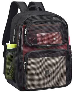 Mesh Backpack Heavy Duty Big Mesh Bag Large Capacity for Travel Beach Hiking ... - Picture 1 of 6