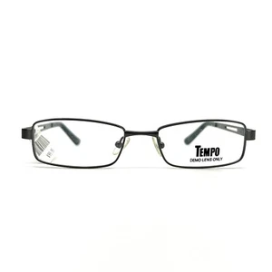 Tempo Eyeglasses Frames MM 8009 GM Gunmetal rectangular gray opticals 49-17-135 - Picture 1 of 10