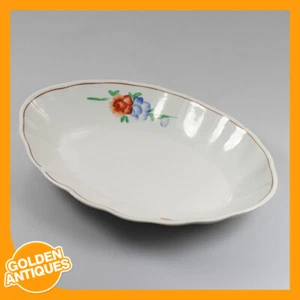 vintage old white floral Porcelain China Oval Egg Serving Dish Platter Plate - Picture 1 of 5