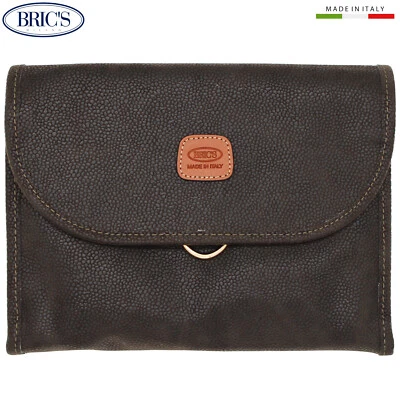 BRIC'S LIFE Necessaire tri-fold traveler toiletry bag purse beauty-case olive M - Image 1 of 4