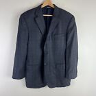 Canali Wool Blazer Mens 38 Gray Check 13290 Sport Coat Jacket Notch Lapel Italy