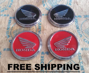Honda CAFE RACER BOOBER CHOPPER CUSROM FUEL TANK EMBLEM BADGE SET 49mm FREE SH. - Picture 1 of 5