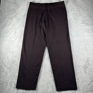 Eileen Fisher Pants Womens Large Wool Pull On Office Career Minimalist Brown - Picture 1 of 14