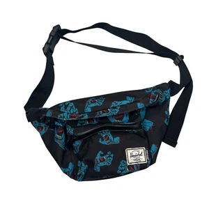Santa Cruz x Herschel AOP Screaming Hand Bauchtasche Gürteltasche FLAW Blau Schwarz OS - Bild 1 von 6