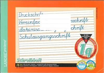 2 Stück Schulheft Schreibheft A5 quer Lineatur 1q  16 Blatt - Bild 1 von 2