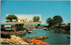 Postkarte Vintage Chrom Winnie's Boat Basin Lake Erie Marmorkopf Ohio OH - Bild 1 von 3