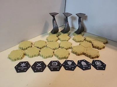 Magic The Gathering Arena of The Planeswalkers HEX SAND TILES & 6 Glyphs - Image 1 of 4