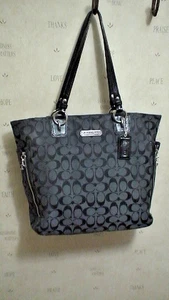 Borsa Coach Gallery Signature nera con cerniera n.A1349-23767E - Foto 1 di 13