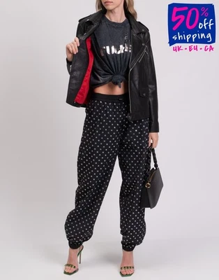 RRP €675 DEADWOOD River Original Leather Biker Jacket FR42 US10 UK14 XL Lined - Image 1 of 4