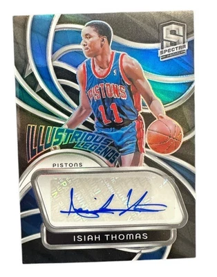 2023-24 Panini Spectra Isiah Thomas Illustrious Legends automático/75 pistones ILS-ITH Foto 1 de 3