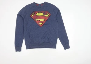 Superman Men's Blue Pullover Sweatshirt M - Picture 1 of 12