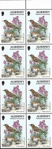 1994-98 Alderney Sg A72bb 25p Flora and Fauna Definitive Booklet Pane MNH - Picture 1 of 2