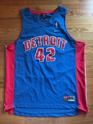 Camiseta deportiva vintage Nike Detroit Pistons Jerry Stackhouse Swingman para hombre 2XL azul Foto 1 de 4