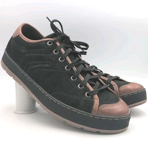 Geox Arium Schuhe Herren Größe 9 Schwarz Wildleder & Leder Tage Elegant Turnschuhe - Bild 1 von 17