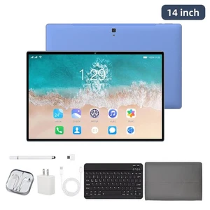 5G Tablet 14Inch 2K HD 16G Ram 1TB Rom Android13 gift Keyboard 10 Cores 12900mAh - Picture 1 of 14