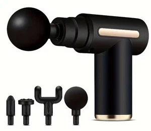 Mini pistola de masaje masaje masajeador muscular portátil de tejido profundo de 6 velocidades con 4 cabezales - Imagen 1 de 4