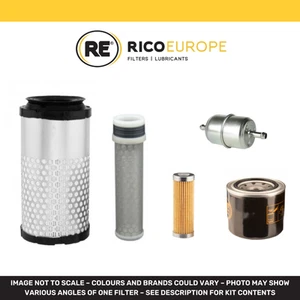 Kit de Filtro Para Kubota K008-3 Mini Digger / Excavator Aire Aceite Combustible - Imagen 1 de 2