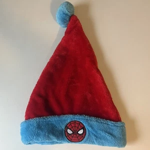 Spider-man Santa Hat 16" Long 22" Circumference Red with Blue Pom-pom Christmas - Picture 1 of 5