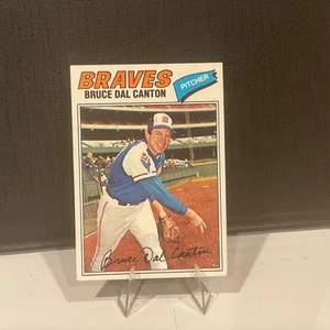 ⚾️ Tarjeta de béisbol 1977 Topps Bruce Dal Canton 114 - Braves * ¡bordes afilados! - Imagen 1 de 3