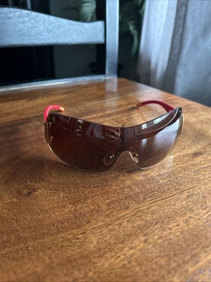 Ralph Lauren RA5075 727/13 Brown Shield Wrap Sunglasses - Image 1 of 4