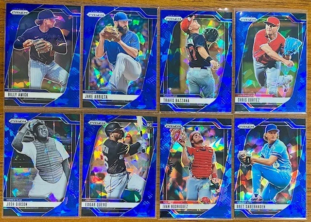 Lote (18) Panini Prizm Blue Cracked Ice 2025 - Novatos/Perspectivos/Salón de la Fama Foto 1 de 3