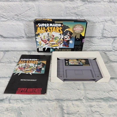Игра Super Mario All Stars SNES в комплекте с руководством и коробкой чистая Super Nintendo - Изображение 1 из 4