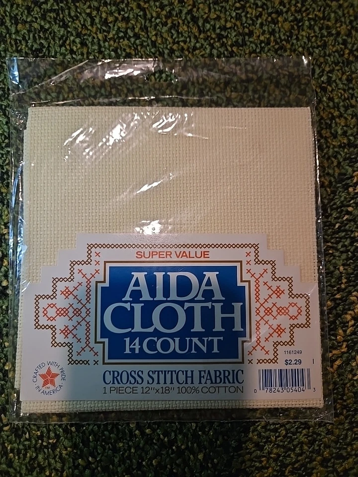 Counted Cross Aida Stitch14 Count Cotton Ivory Super Value Brand New 12 X 18 in - Image 1 of 1