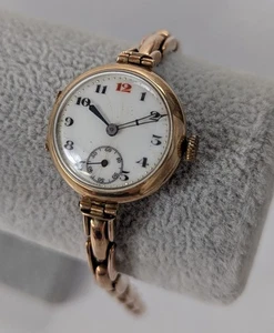 9ct Rose Gold Watch with Expandable Strap (Analogue, needs repairs) #254 - Picture 1 of 24