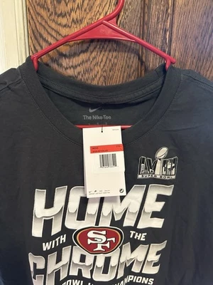 Camisa Nike Para Hombre Grande San Francisco 49ers "Hogar del Cromo" Super Bowl LVIII Foto 1 de 3