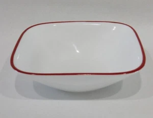 NUEVO CON ETIQUETAS Corelle BORDE ROJO Cuadrado 10 oz POSTRE TAZÓN Fruit Splendor Chelsea Kyoto Hojas - Imagen 1 de 3