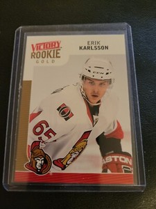09/10 UD VICTORY ERIK KARLSSON GOLD RC ROOKIE #321