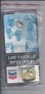 1999 Your Home Team REVERS HUTNADEL BACK BUTTON Florida Marlins LUIS CASTILLO - Bild 1 von 1