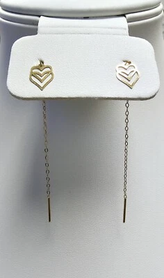 💕Pendientes Tic Tac Doble Corazón 18k Foto 1 de 4